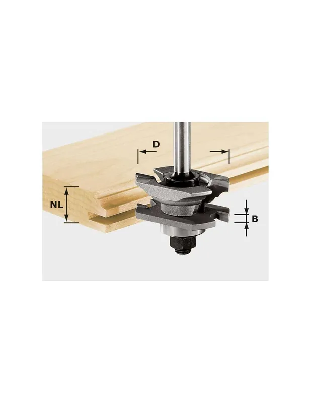 Fraise à rainurer-profiler HW avec queue de 8mm HW S8 D46 x D12-NT - Festool