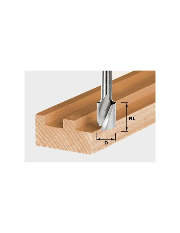 Fraise hélicoïdale avec queue de 8 mm HS Spi S8 D10/30 - Festool