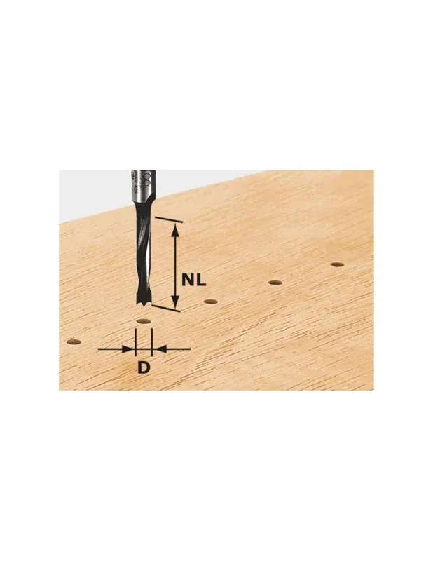 Fraise pour tourillons HW avec queue de 8mm HW D3/16 - Festool