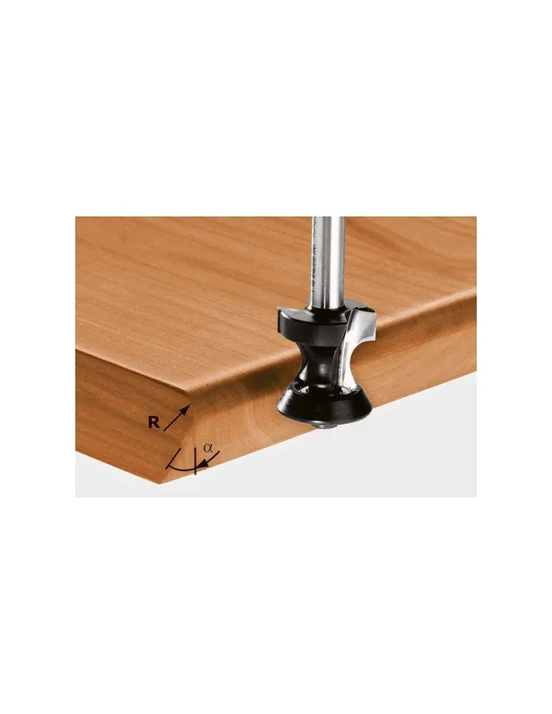 Fraise à gorge creuse HW avec queue de 8mm HW S8 D31,4/R6/45° - Festool