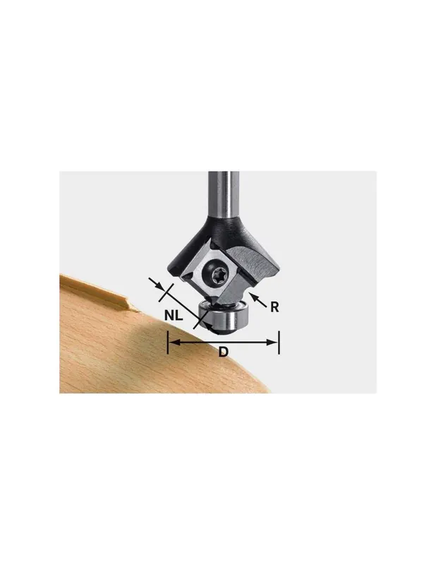 Fraise à moulurer plaquette réversible HW S8 HW R2 D28 KL12,7OFK - Festool
