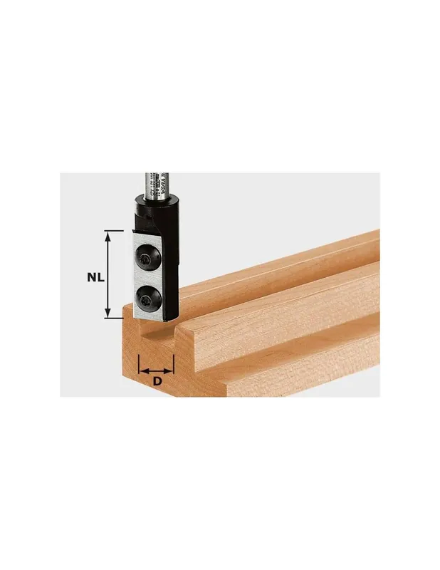 Fraise à rainurer avec plaquettes de rechange HW HW D16/30 S8 - Festool