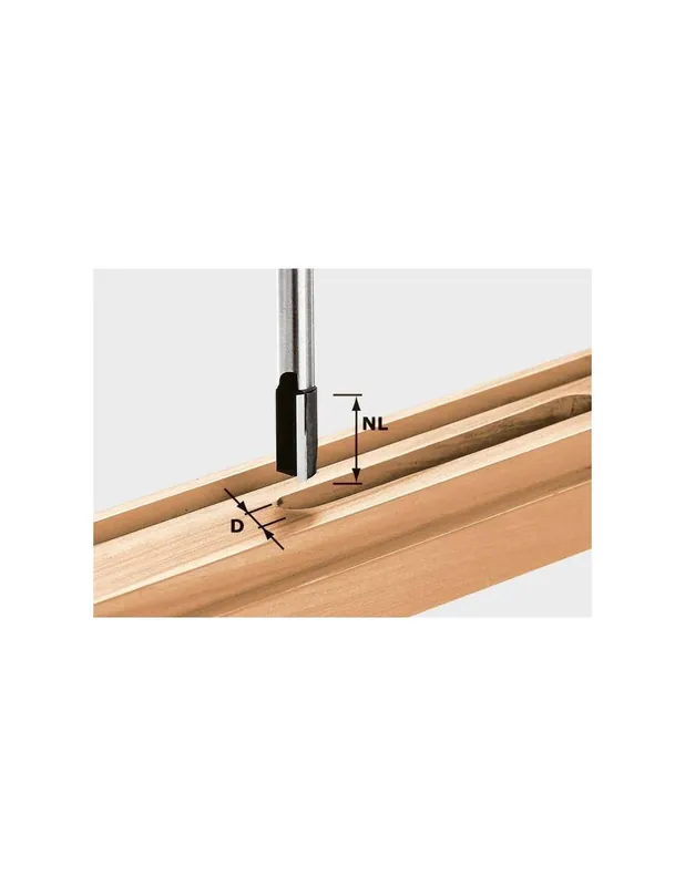 Fraise à rainurer avec queue de 12 mm HW S12 D16/60 - Festool
