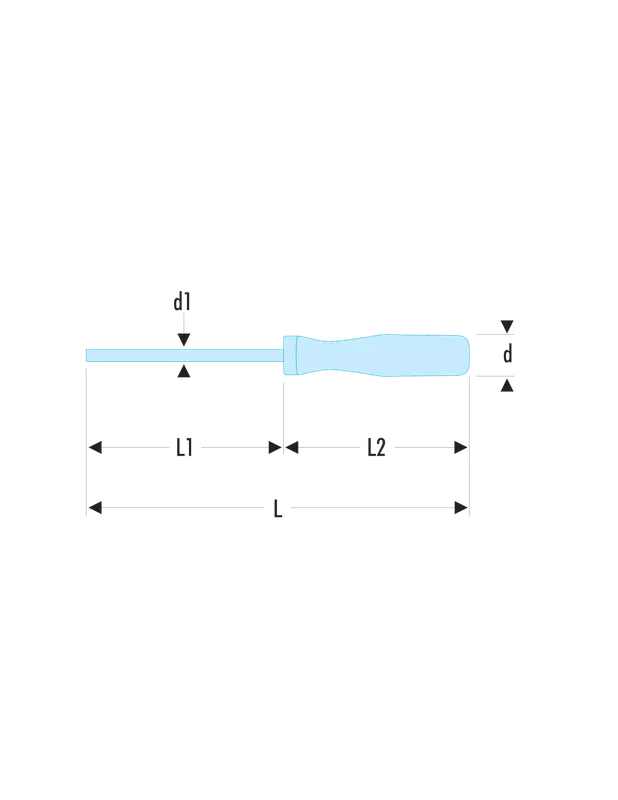 AR - Tournevis ISORYL pour vis à fente - lame fraisée - AR.6,5X100 - Facom