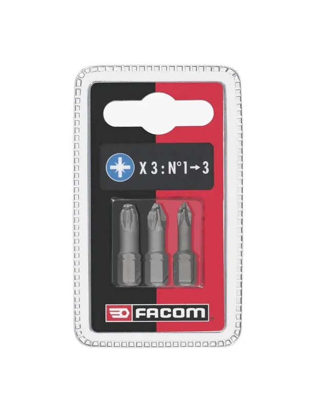 Jeu de 3 embouts High Perf‘ pour vis Pozidriv® - ED1.J3 - Facom