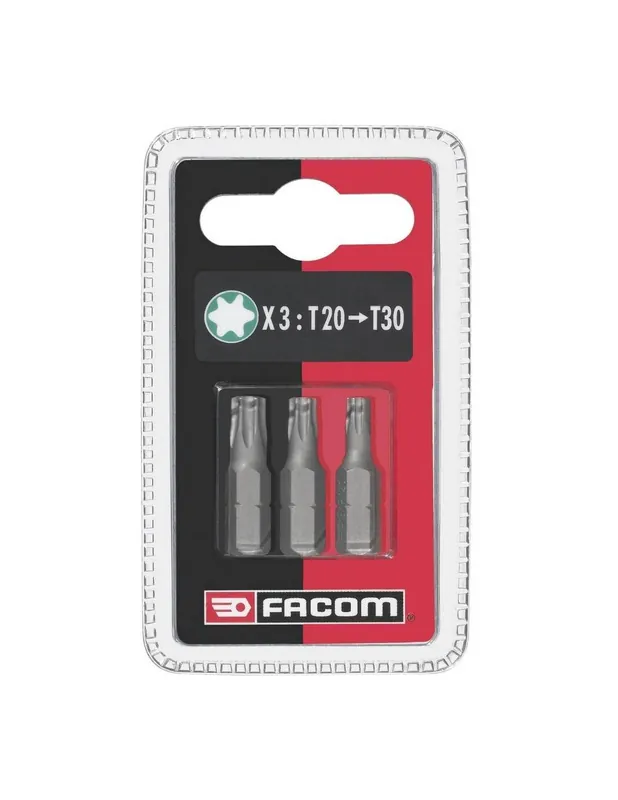 Jeu de 3 embouts standards série 1 Torx® T20-25-30 - EX12.J3 - Facom