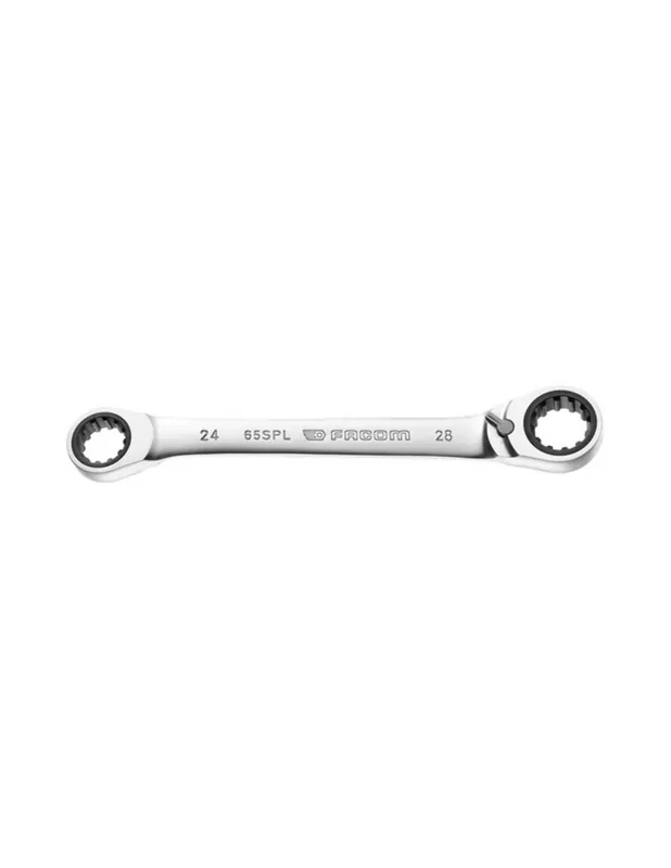 65.SPL - Clés polygonales à cliquet inclinées 15° Spline - 65.26X30SPL - Facom