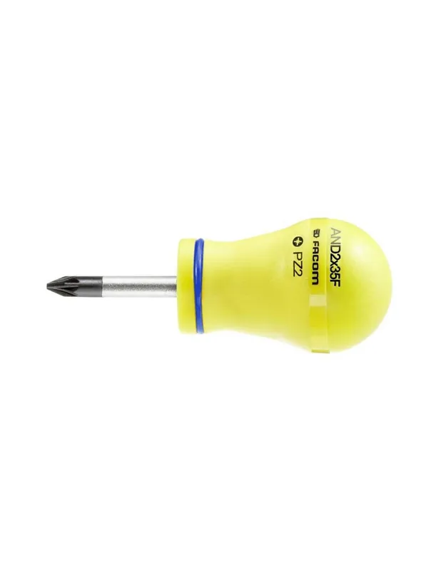 ANDF - Tournevis PROTWIST® pour vis cruciformes Pozidriv® - lames rondes - FLUO - AND1X35F - Facom