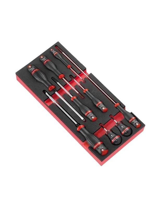 Module 9 tournevis Protwist® dont 2 boules en plateau mousse - MODM.A4 - Facom