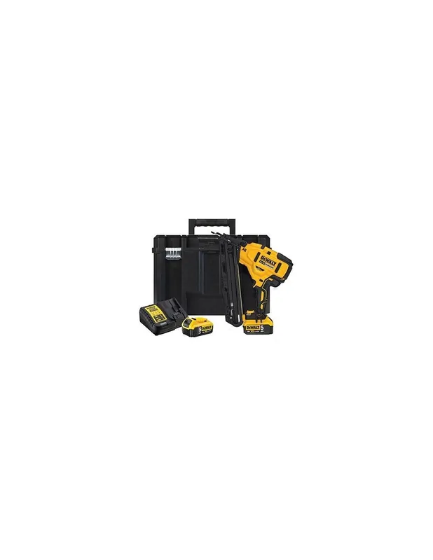 Cloueur de finition 15Ga XR 18V 5Ah Li-ion Brushless - 2 batteries - coffret TSTAK - DCN650P2 - Dewalt