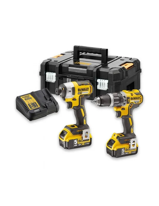 Kit 2 outils XR 18V 5Ah Li-Ion Brushless DCD796 + DCF887 - DCK266P2T - Dewalt