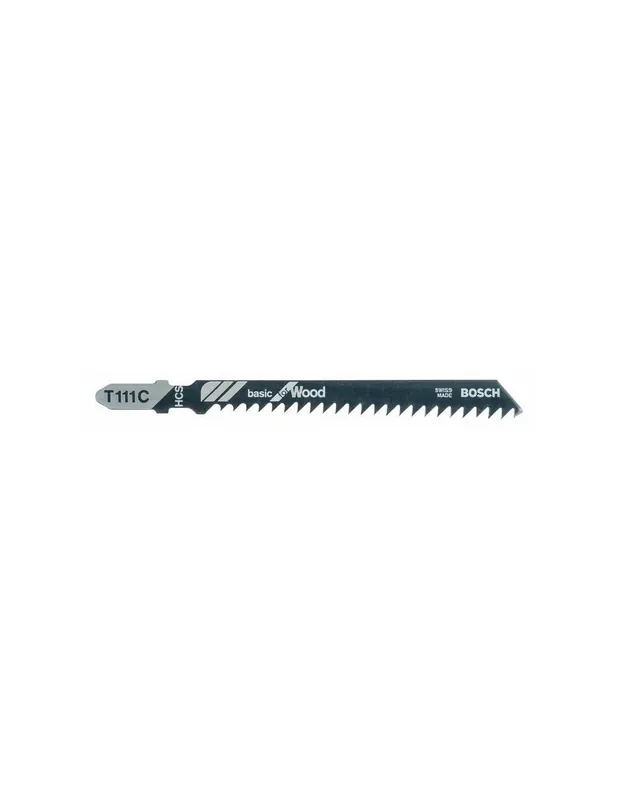 Lames de scie sauteuse T111C bois - L 100 mm - lot de 5 - 2608630033 - Bosch