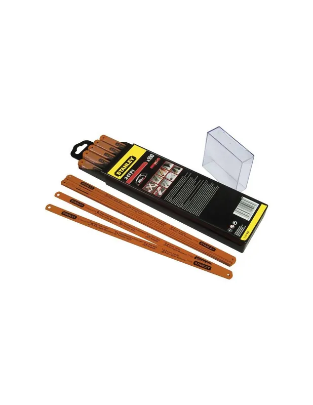 Carte 2 lame de scie à métaux Rubis Hss Moly 10 Dents - 0-15-906 - Stanley