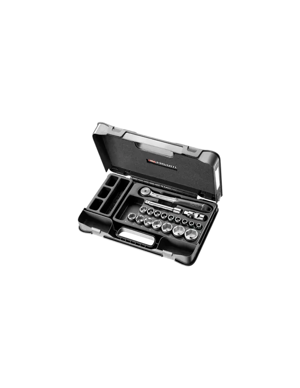 Coffret MBOX cliquet-douilles 19 pièces 1/2’’ avec cliquet tête ronde 1/2’’ édition limitée 100 ans - S.161-2P6TS100Y - Facom