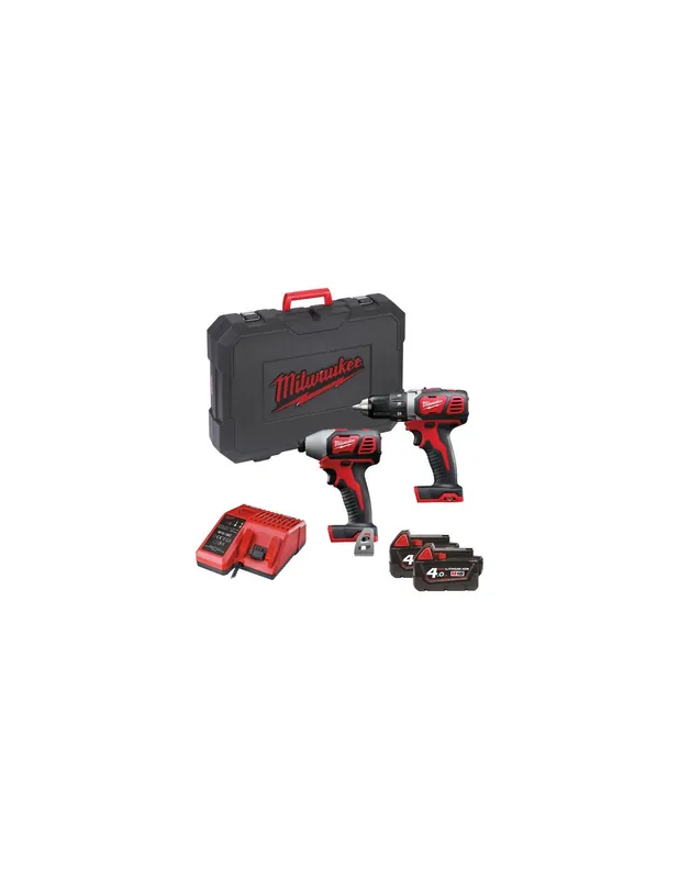 Pack 2 outils M18BPP2D-402C visseuse + visseuse à chocs + 2 batteries 18V 4Ah 4933447126 - Milwaukee