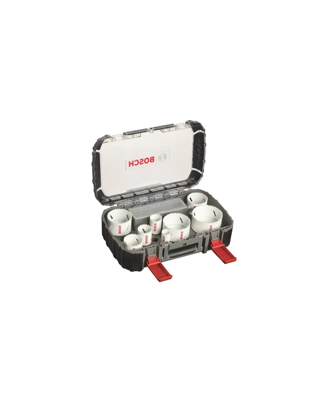Coffret de 8 scies trépans Progressor Bois et métal pour électriciens