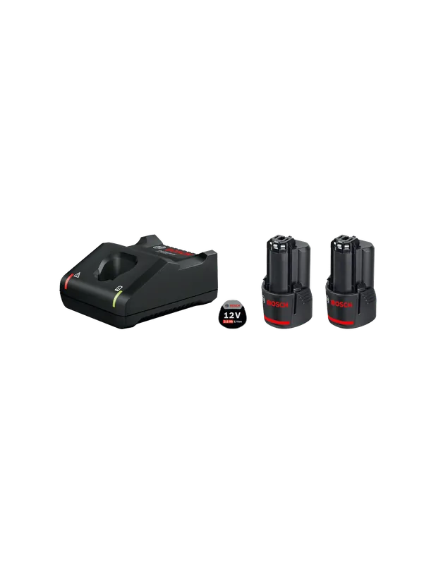 Pack 2 batteries GBA 12V 2.0 Ah + Chargeur GAL 12V-40 - 1600A019R8 - Bosch