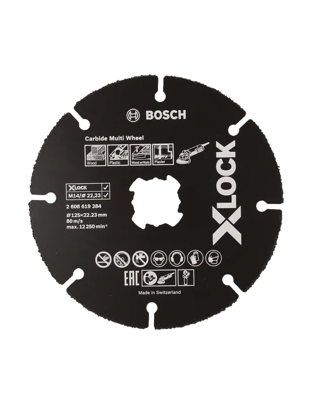 Disque à tronçonner Carbide Multi Wheel X-LOCK 125 mm - 2608619284 - Bosch