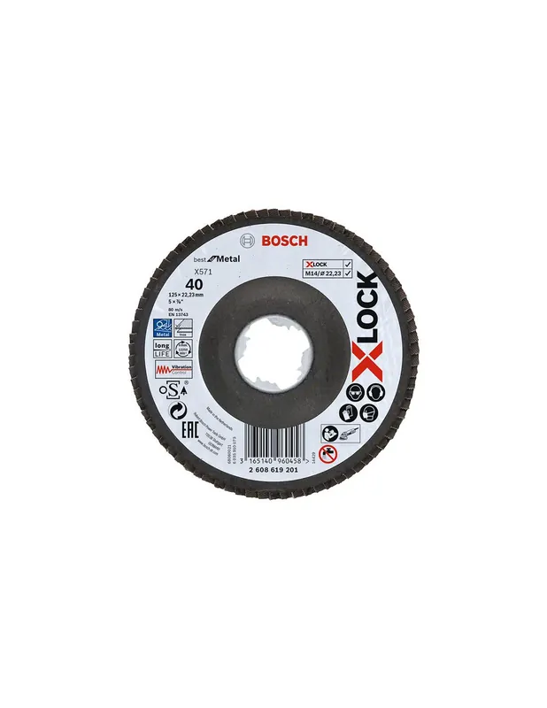 Disque à lamelles 125mm X-LOCK X571 Best for Metal - 2608619201 - Bosch