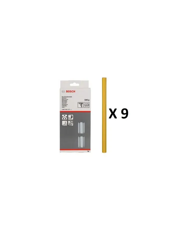 Bâtonnet de colle à fusion jaune 200mm 500gr (9 pièces) - 2607001176 - Bosch