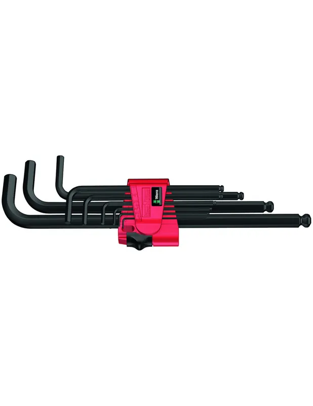 Cle mâle 6 pans tête spherique 950/9 PKL hex-plus 6 SB (jeu de 9) - 05073596001 - Wera