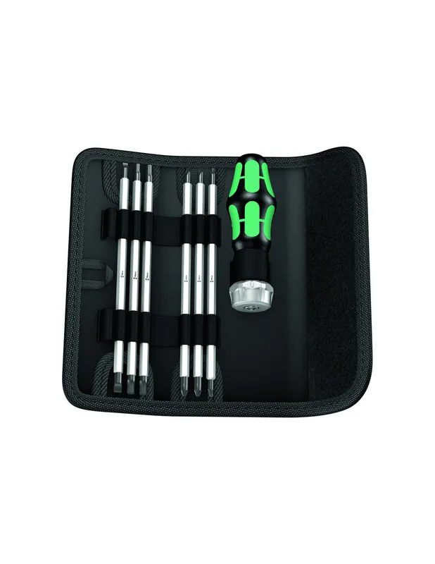 Tournevis cliquet porte-embouts Kompakt Kraftform vario RA SB (jeu de 7) - 05073665001 - Wera