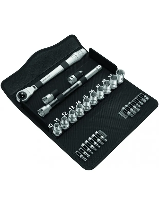 Jeu de cliquet Zyklop metal 1/2" 8100 SC 8 (28 pièces) - 05004078001 - Wera