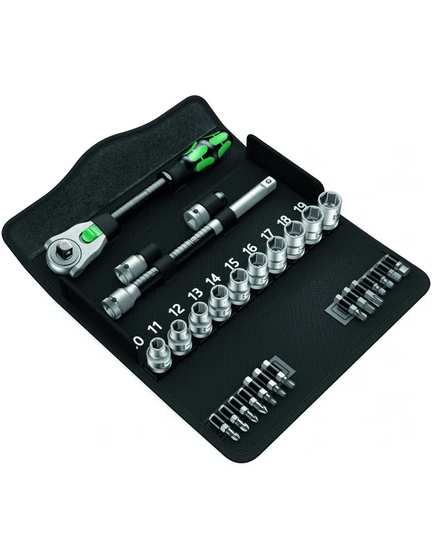 Jeu de cliquet Zyklop speed 1/2" 8100 SC 6 (28 pièces) - 05004076001 - Wera