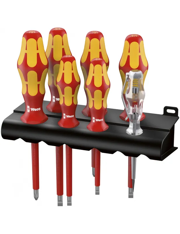 Tournevis electricien Kraftform plus VDE 160I/7 (jeu de 7) - 05006147001 - Wera