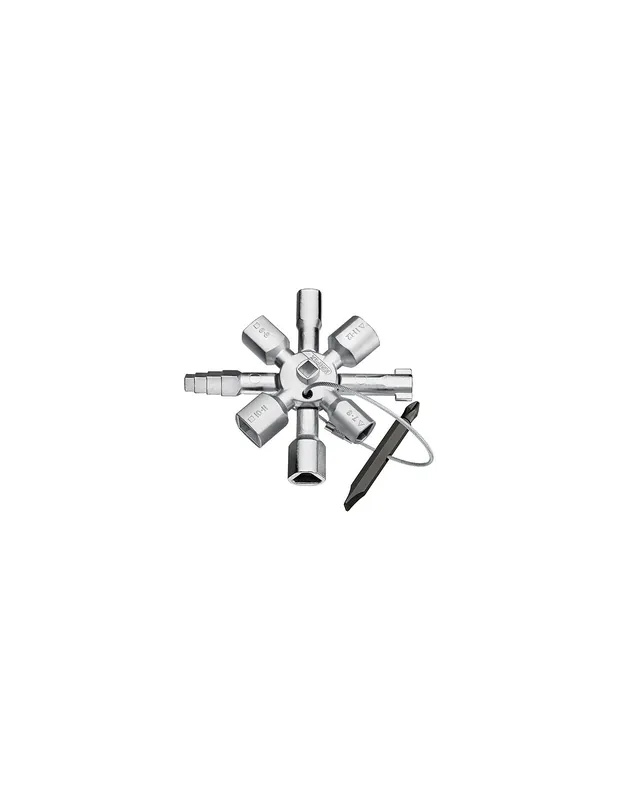 Clé universelle pour armoires de commande TwinKey 001101 - Knipex
