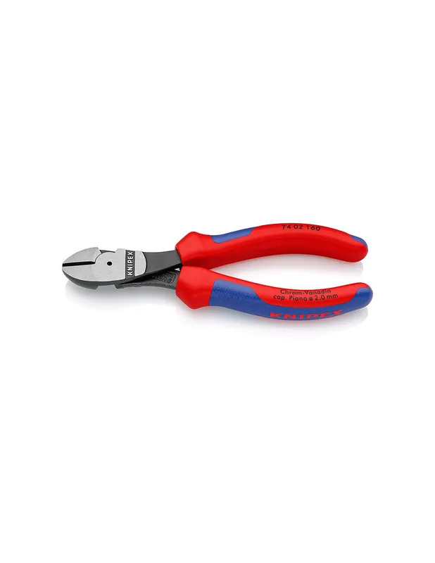 Pince coupante de côté à forte démultiplication 160 mm 7402160 - Knipex