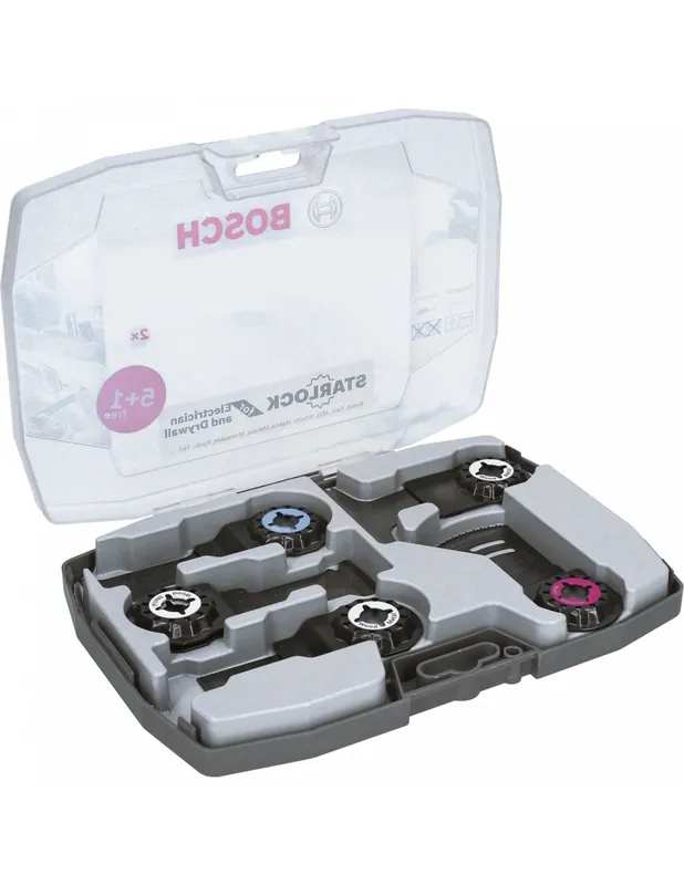 Coffret de lames Starlock spécial électricien et plaquiste pour découpeur ponceur (6 pièces) 2608664622 - Bosch