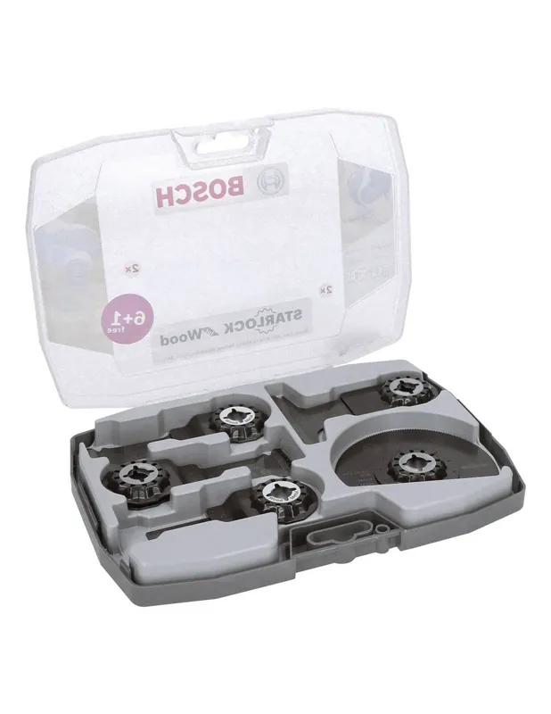 Coffret de lames Starlock spécial Bois pour découpeur ponceur (7 pièces) 2608664623 - Bosch