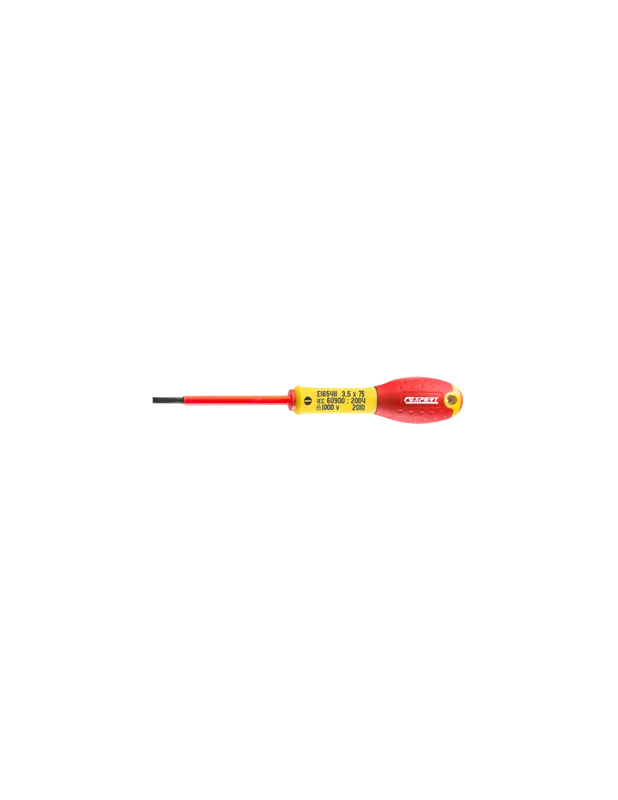 Tournevis isolés 1000 Volts pour vis à fente 3.5x75 E165411 - Expert By Facom