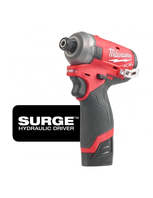 Visseuse à Chocs hydraulique silencieuse SURGE Hex 1/4" FUEL 12V 2Ah M12 FID-202X 4933464973 - Milwaukee