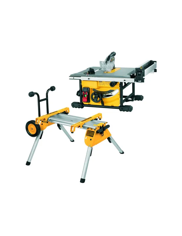 Scie sur table compacte 210 mm 1850W + Piétement à roulettes DE7400 DWE7485RS - Dewalt