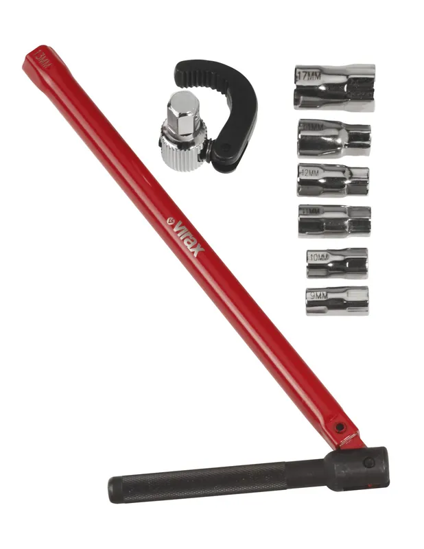 Clé écrou robinet + 7 embouts + mâchoire 261470 - Virax