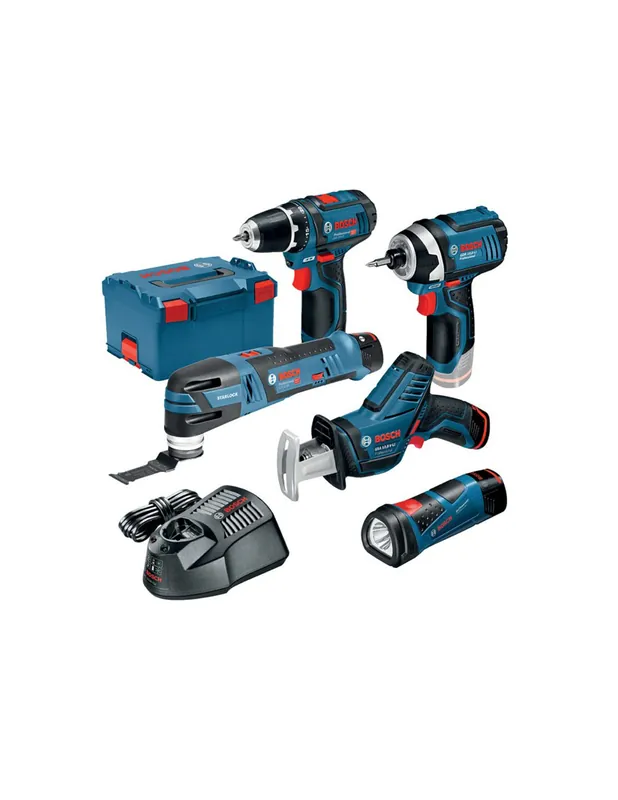 Pack 5 outils sans fil 12V + 3 batteries 12V 2.0Ah L-boxx 0615990K11 - Bosch