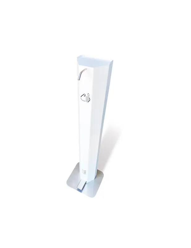 Distributeur à pédale de gel hydro alcoolique et de savon liquide sur socle DSTRB-1L