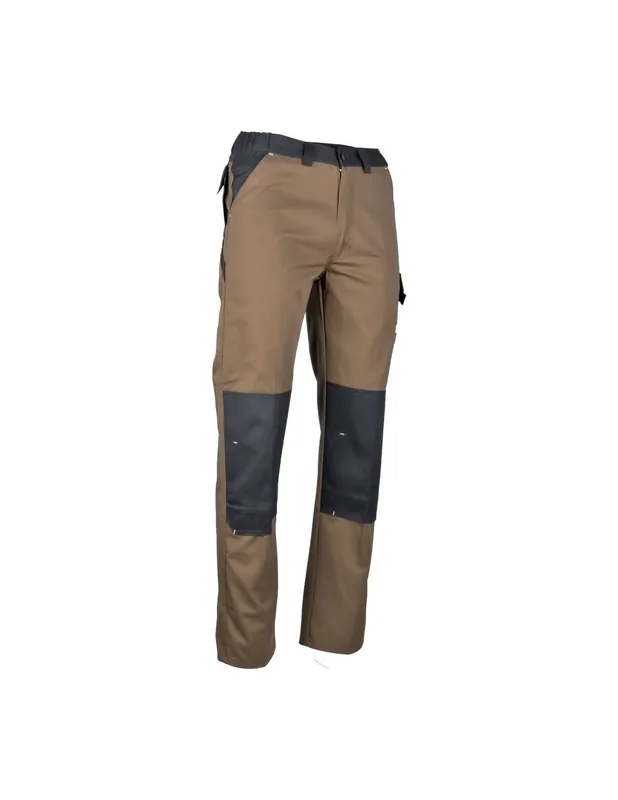 Pantalon de travail bicolore multipoches zéro métal Châtaigne/Gris sombre 1677 FORGERON - LMA