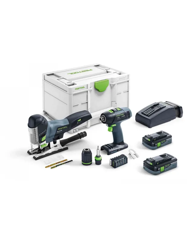 Pack perceuse visseuse T 18+3 + scie sauteuse pendulaire PSC 420 I-Set 576529 - Festool