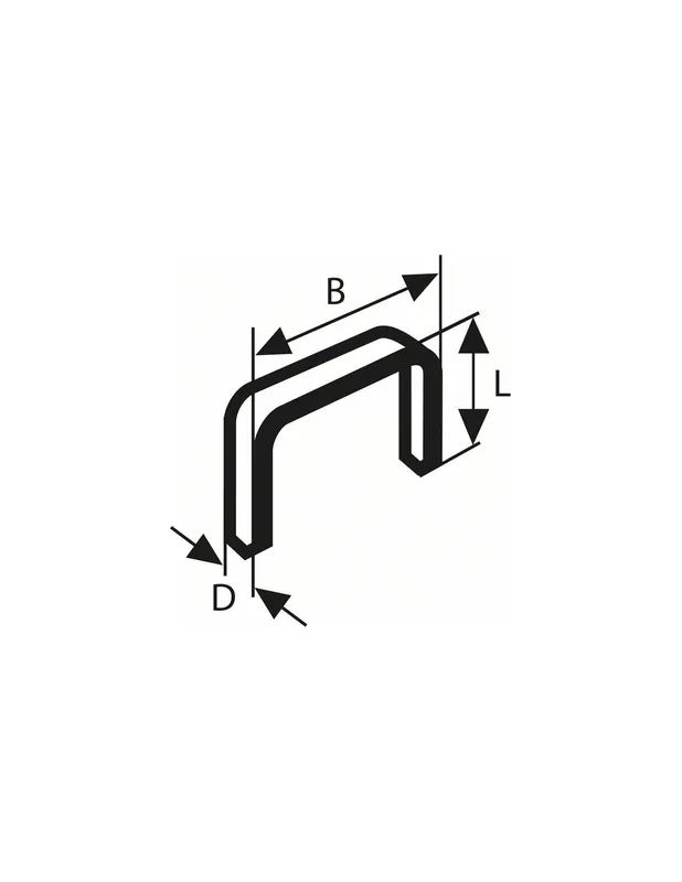Agrafes à fil fin de type 59 10,6 x 0,72 x 14 mm (pack de 1000) 2609200243 - Bosch