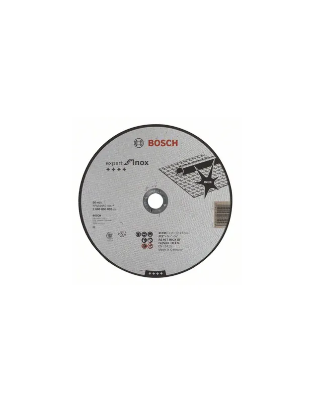 Disque à tronçonner à moyeu plat Expert for Inox 230x2.0 mm 2608600096 - Bosch