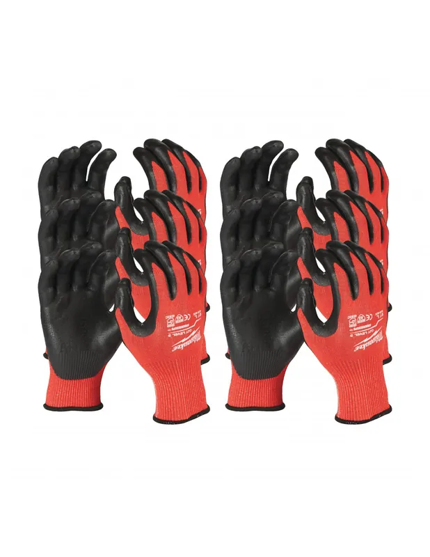 Gants anti coupe Niveau 3 Taille 10/XL (par 6) 4932471620 - Milwaukee
