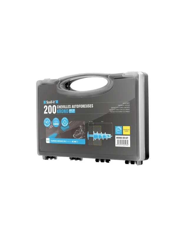 Coffret de 200 Chevilles autoforeuses KRONO-SR-KIT - Scell-it
