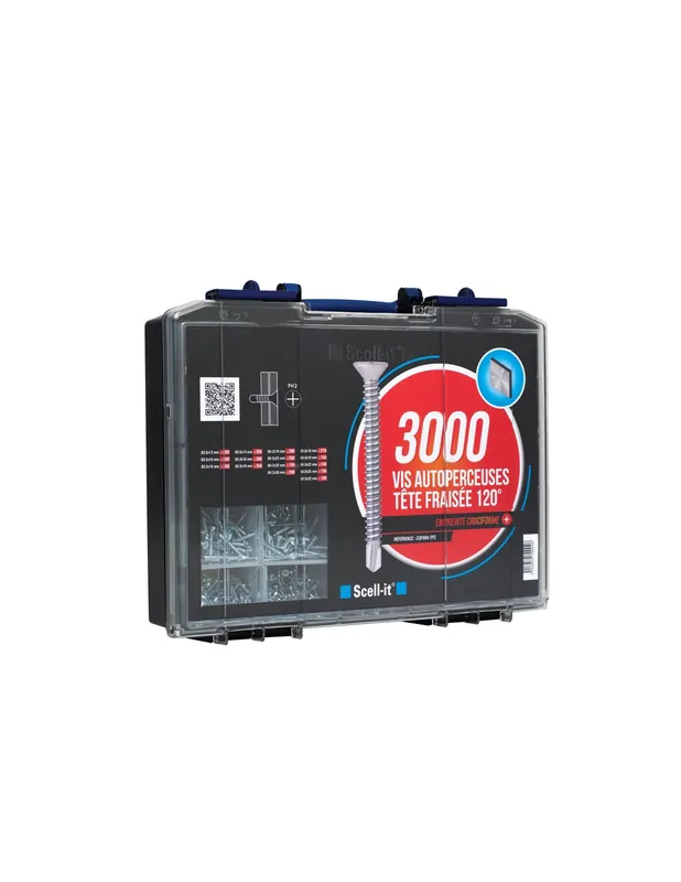 Coffret de 3000 Vis autoperceuse COF004-TFC - Scell-it