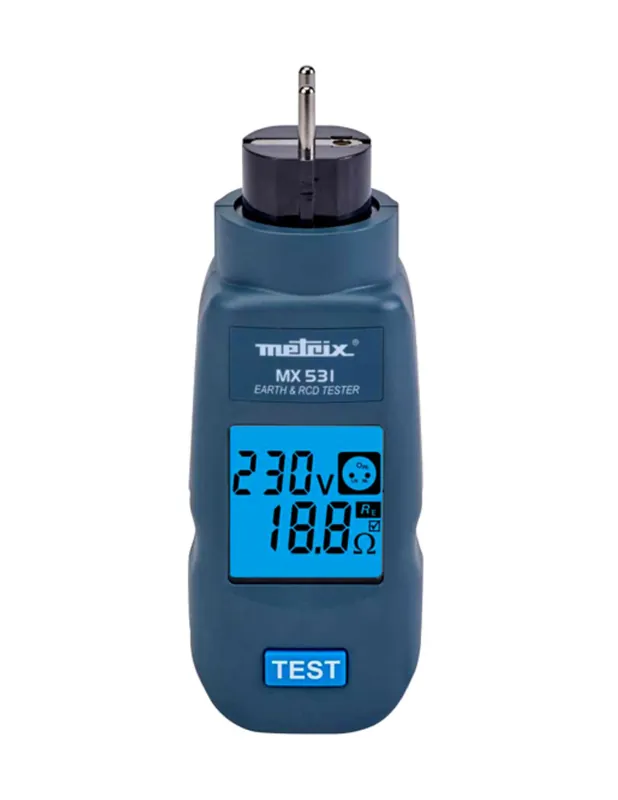 Contrôleur de prise électrique Tests de terre & RCD 30 mA MX531 - Metrix