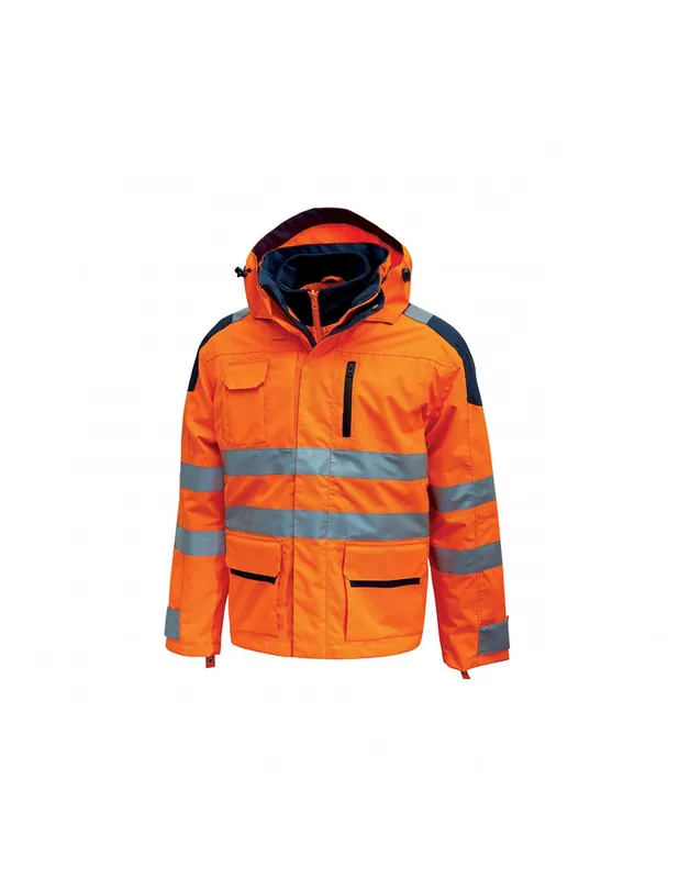 Parka anti-pluie BACKER Jaune Fluo HL162YF - U-Power