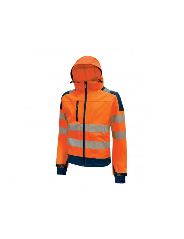 Veste Soft Shell haute visibilité MIKY Orange Fluo HL169OF - U-Power