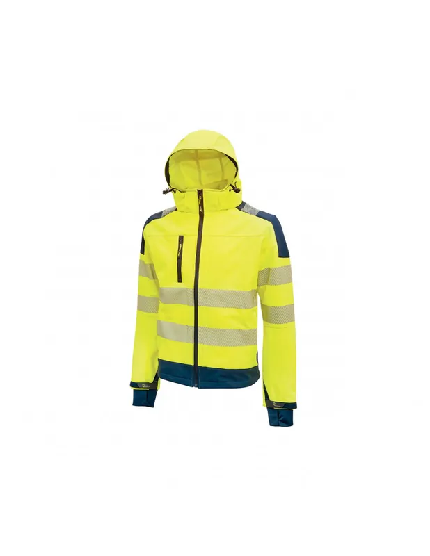 Veste Soft Shell haute visibilité MIKY Jaune Fluo HL169YF - U-Power
